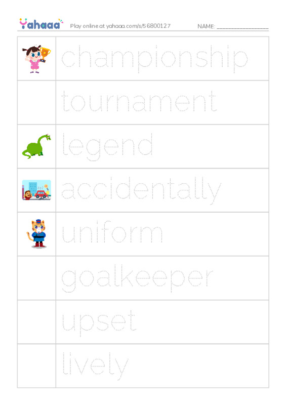 RAZ Vocabulary O: World Cup Soccer PDF one column image words