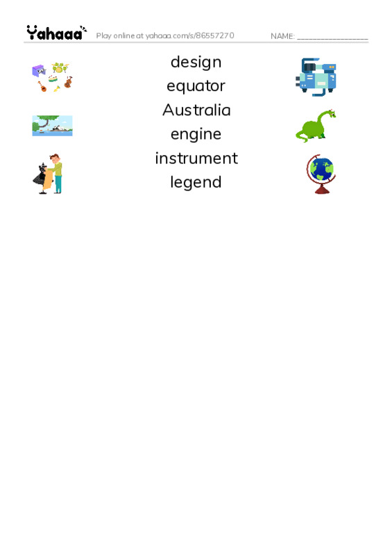 RAZ Vocabulary Q: Amelia Earhart A Legend in Flight1 PDF three columns match words
