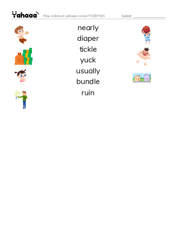 RAZ Vocabulary Q: Arthurs Bad News Day PDF three columns match words