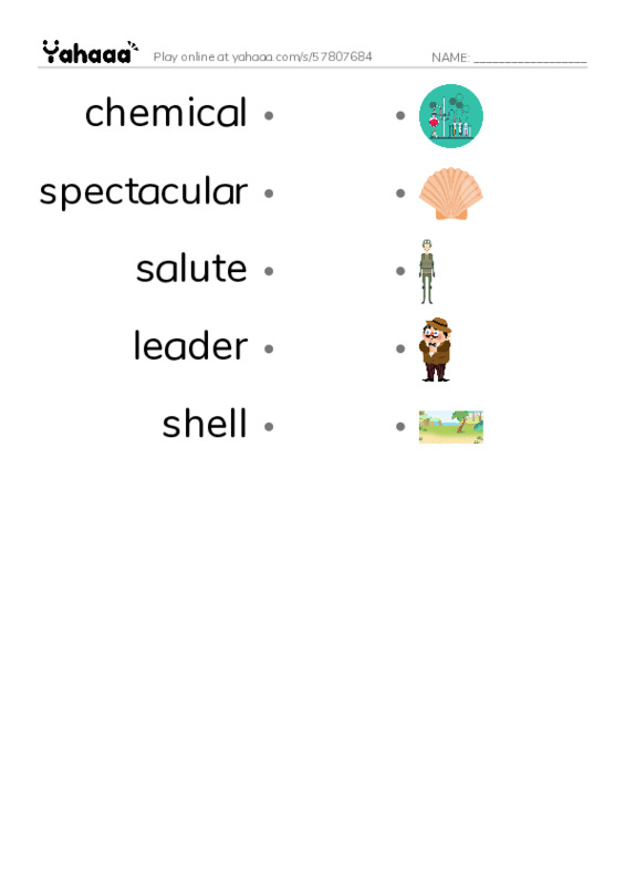 RAZ Vocabulary Q: Fireworks PDF link match words worksheet