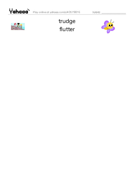 RAZ Vocabulary Q: First Day of School PDF three columns match words