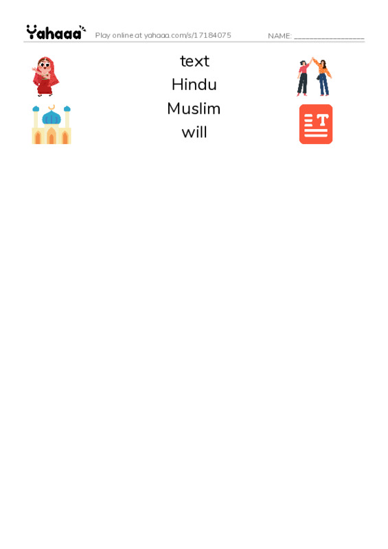 RAZ Vocabulary Q: Gandhi2 PDF three columns match words