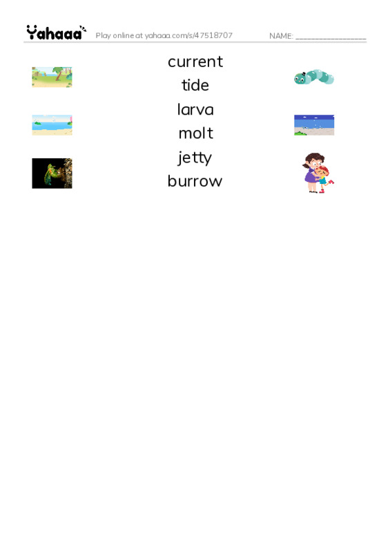 RAZ Vocabulary Q: Horseshoes Arent Just for Good Luck PDF three columns match words