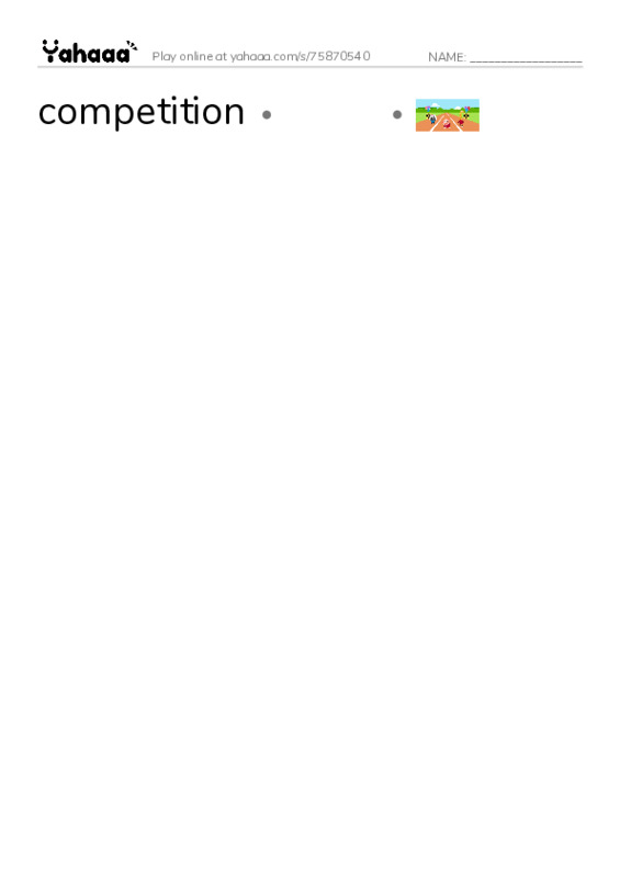 RAZ Vocabulary Q: Mike Van Zee Special Olympian PDF link match words worksheet