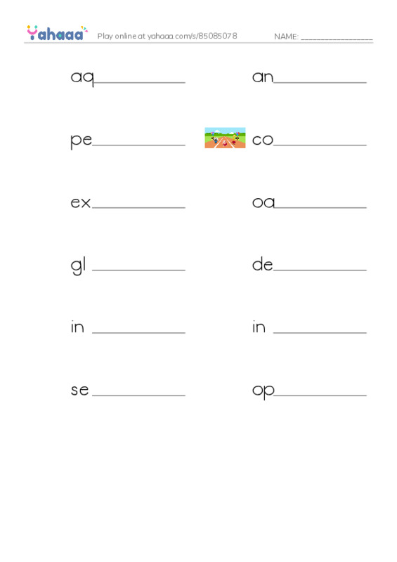 RAZ Vocabulary Q: Mike Van Zee Special Olympian PDF worksheet writing row