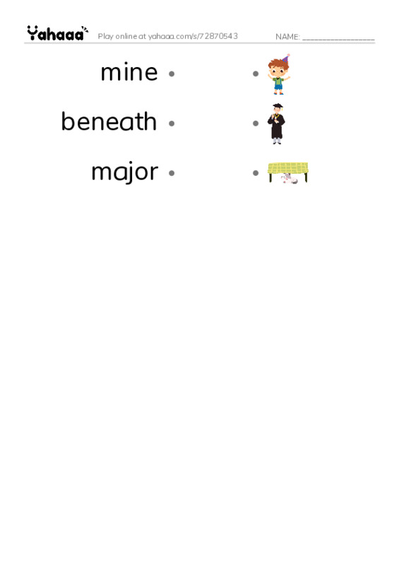 RAZ Vocabulary Q: Sinkhole Science PDF link match words worksheet
