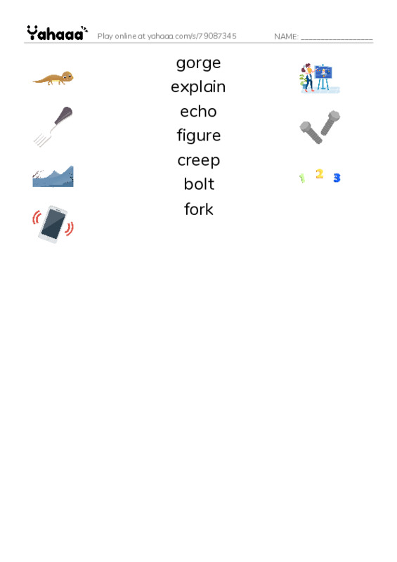 RAZ Vocabulary Q: The Cave of the Lost PDF three columns match words