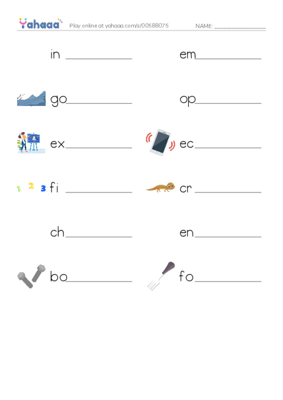 RAZ Vocabulary Q: The Cave of the Lost PDF worksheet writing row