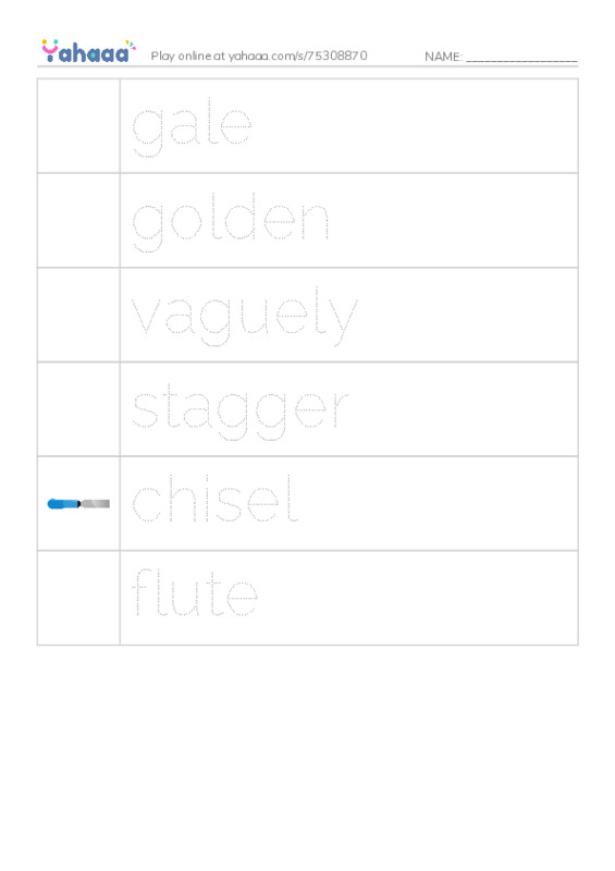 RAZ Vocabulary Q: The Golden Flute PDF one column image words