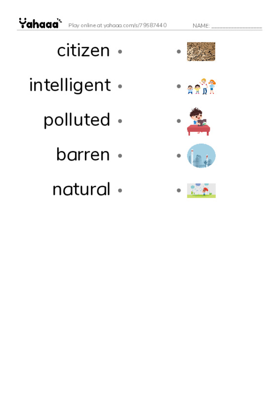 RAZ Vocabulary Q: The ThreeR Plan PDF link match words worksheet