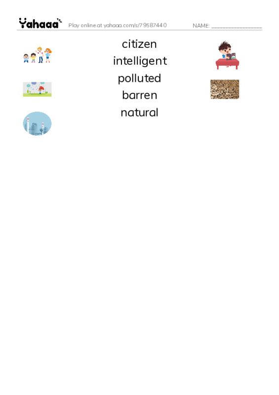 RAZ Vocabulary Q: The ThreeR Plan PDF three columns match words