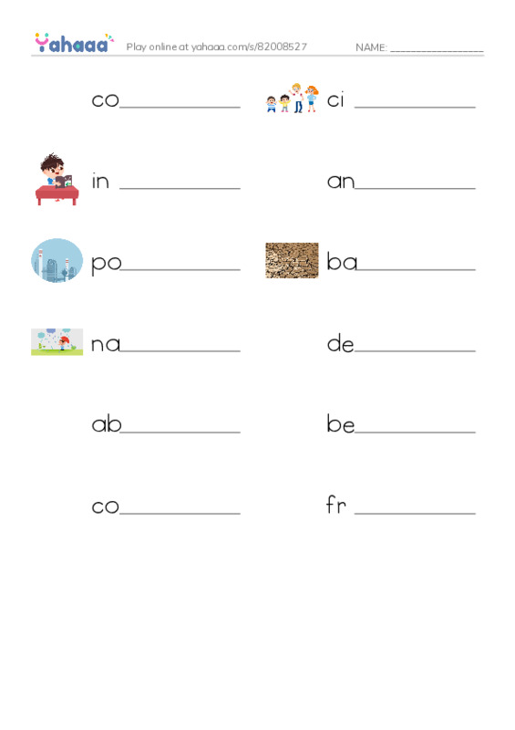 RAZ Vocabulary Q: The ThreeR Plan PDF worksheet writing row
