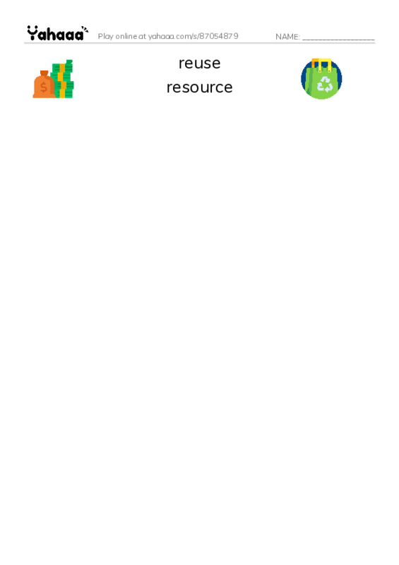 RAZ Vocabulary Q: The ThreeR Plan2 PDF three columns match words