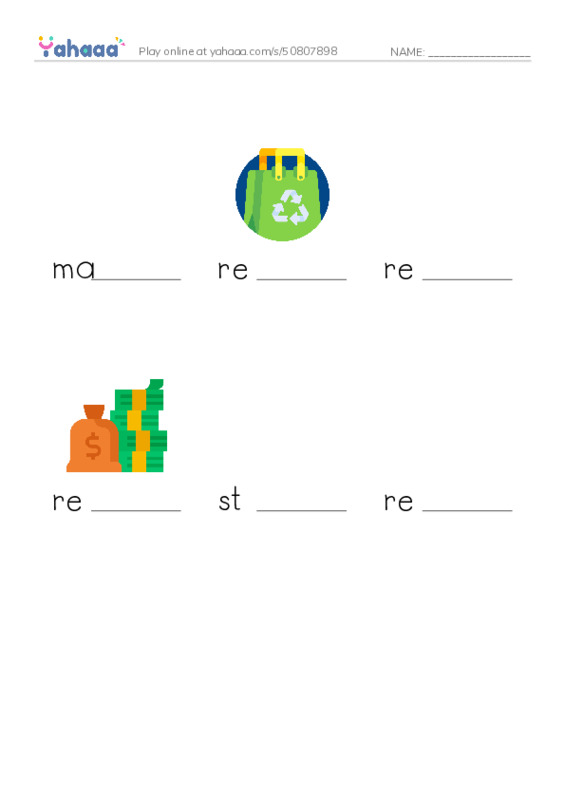 RAZ Vocabulary Q: The ThreeR Plan2 PDF worksheet to fill in words gaps