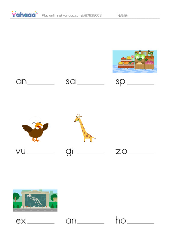 RAZ Vocabulary Q: Zookeeping PDF worksheet to fill in words gaps