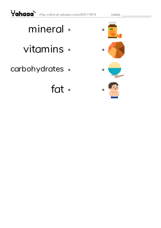 RAZ Vocabulary R: An Apple a Day PDF link match words worksheet