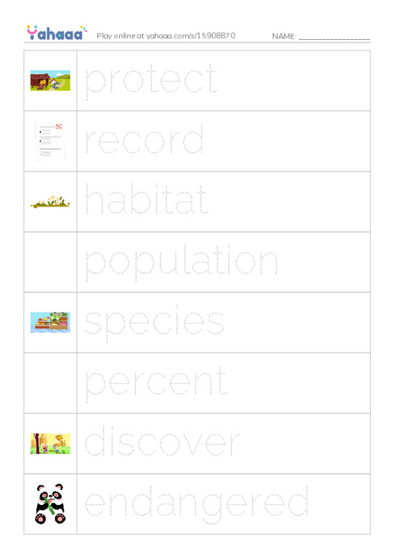 RAZ Vocabulary R: Animal Discoveries PDF one column image words