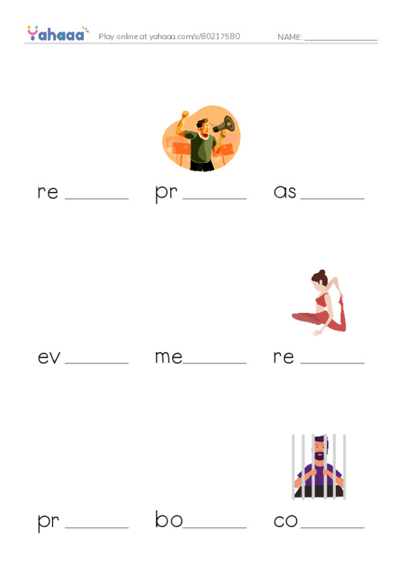 RAZ Vocabulary R: April Fools PDF worksheet to fill in words gaps