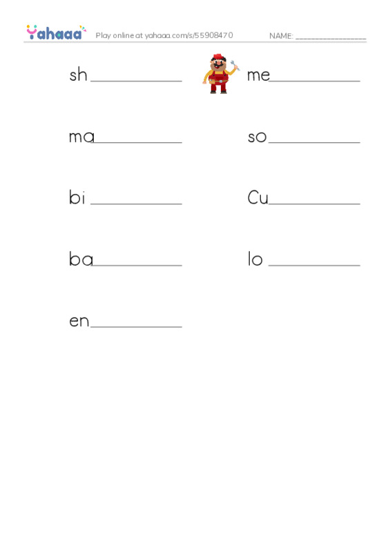 RAZ Vocabulary R: Bessie Coleman PDF worksheet writing row