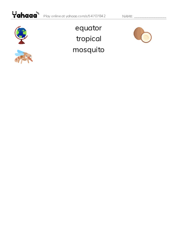 RAZ Vocabulary R: Expedition Zero PDF three columns match words