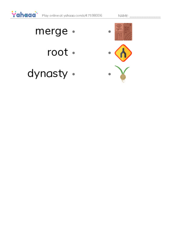 RAZ Vocabulary R: Going to the Super Bowl PDF link match words worksheet
