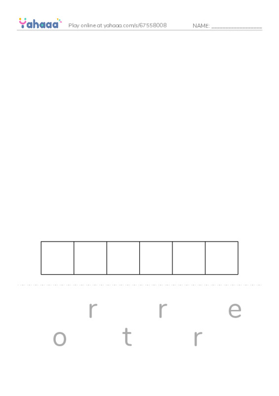 RAZ Vocabulary R: Scaredy Camp2 PDF word puzzles worksheet