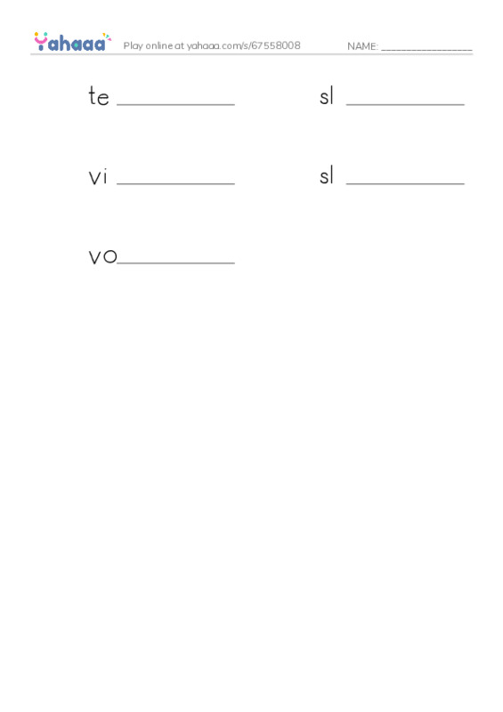 RAZ Vocabulary R: Scaredy Camp2 PDF worksheet writing row