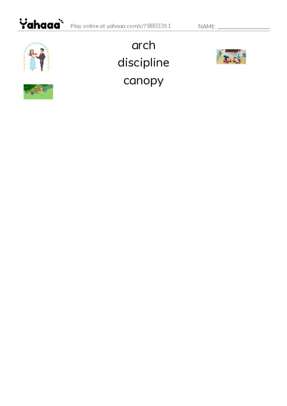 RAZ Vocabulary R: Skydiving PDF three columns match words