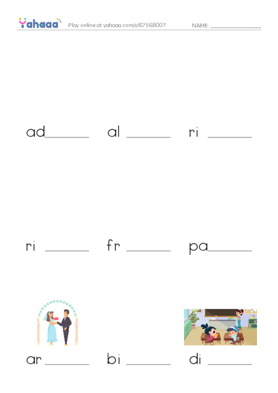 RAZ Vocabulary R: Skydiving PDF worksheet to fill in words gaps