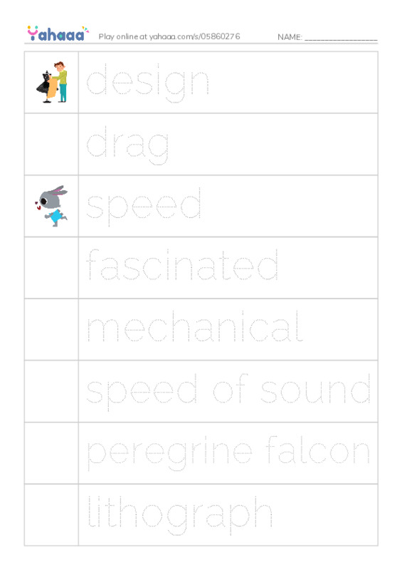 RAZ Vocabulary R: Speed PDF one column image words