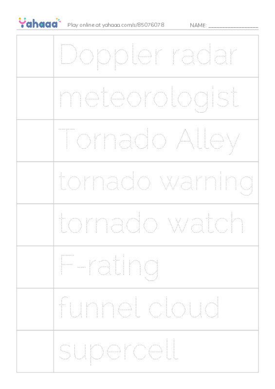 RAZ Vocabulary R: Storm Chasers PDF one column image words