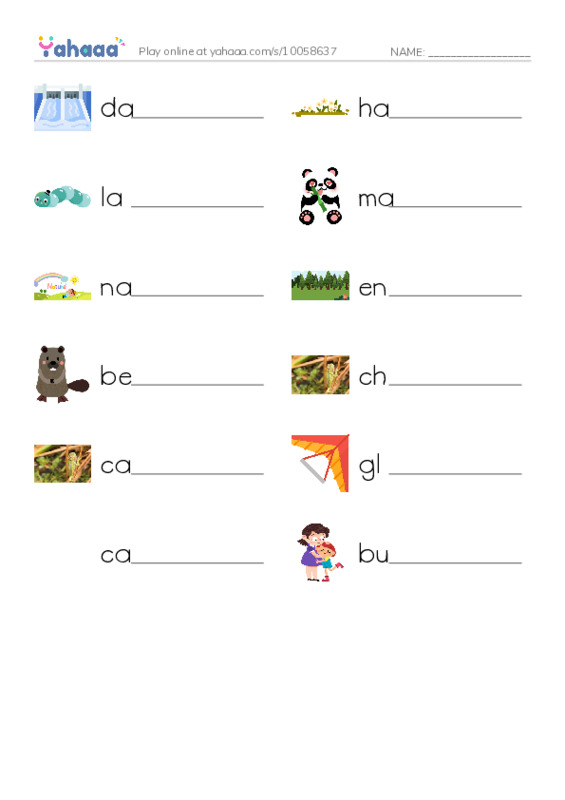 RAZ Vocabulary R: Wonders of Nature PDF worksheet writing row