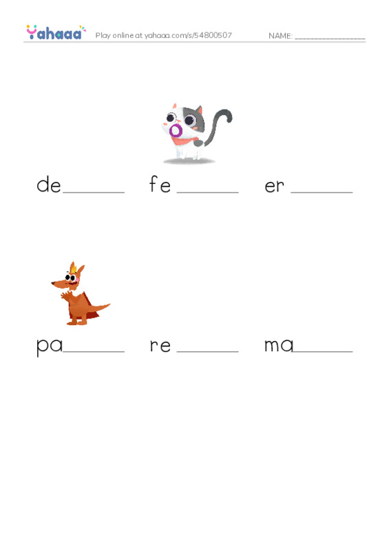 RAZ Vocabulary S: A Selection From Alice in Wonderland PDF worksheet to fill in words gaps