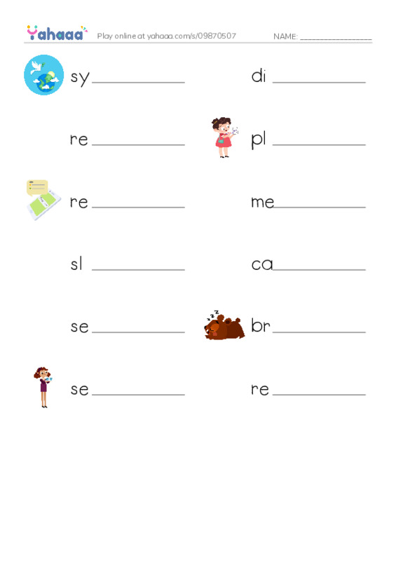 RAZ Vocabulary S: Code Talkers PDF worksheet writing row