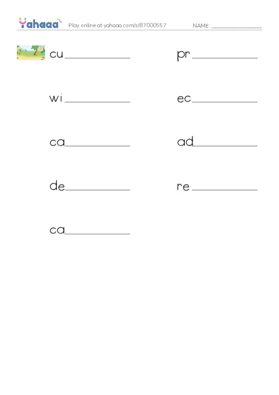 RAZ Vocabulary S: Condors Giant Birds PDF worksheet writing row