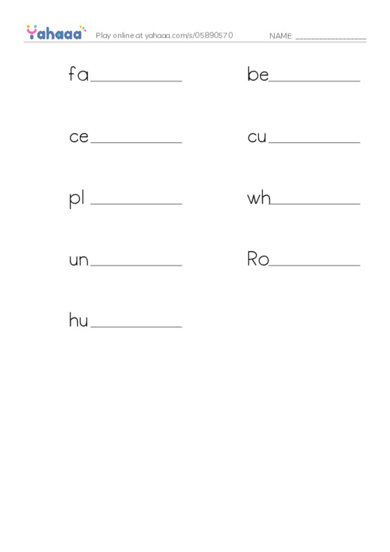 RAZ Vocabulary S: Harold the Dummy PDF worksheet writing row