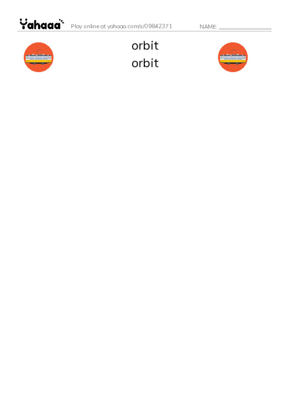 RAZ Vocabulary S: Our Solar System PDF three columns match words