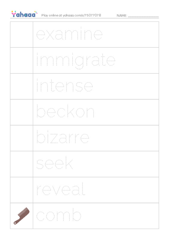 RAZ Vocabulary S: The Hidden Room PDF one column image words