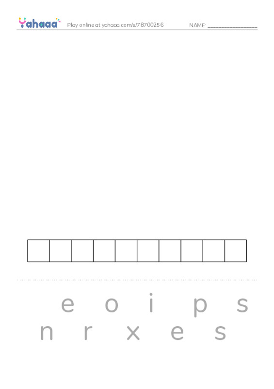 RAZ Vocabulary S: The Trouble with English PDF word puzzles worksheet