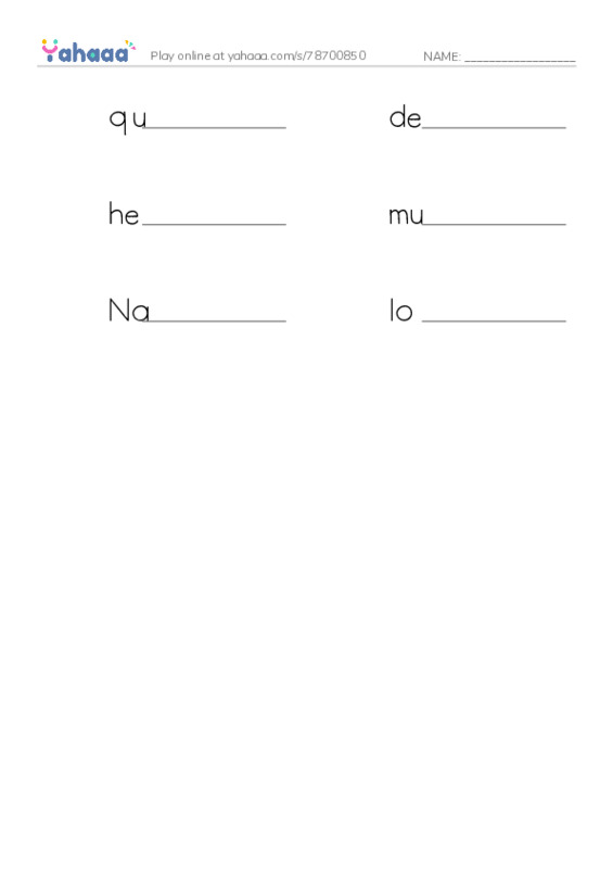 RAZ Vocabulary S: Two Kettles PDF worksheet writing row