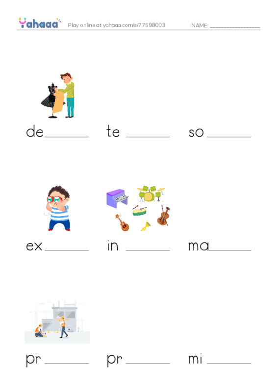 RAZ Vocabulary S: Voyagers in Space PDF worksheet to fill in words gaps