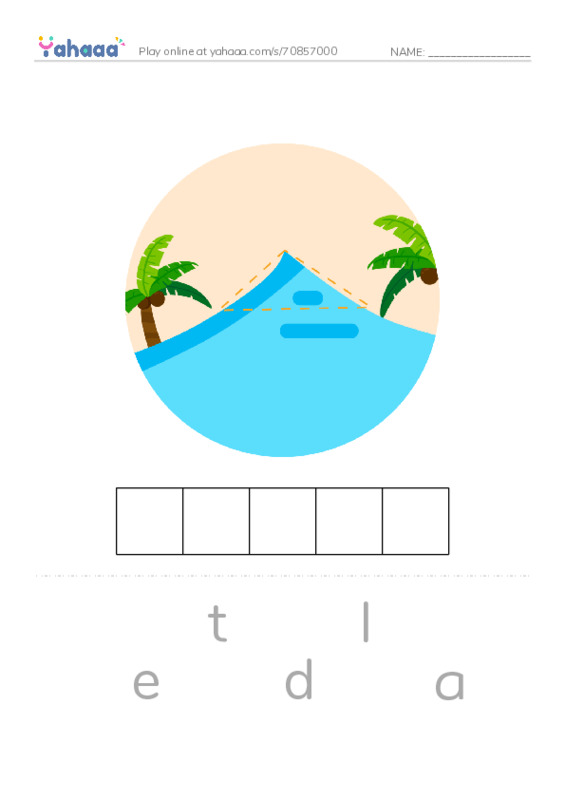 RAZ Vocabulary T: A Landforms Adventure PDF word puzzles worksheet