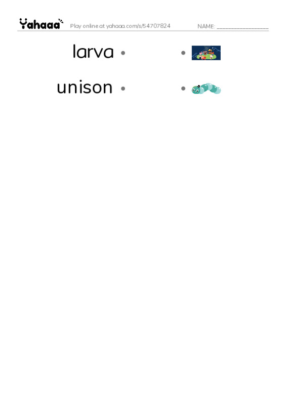 RAZ Vocabulary T: A Trip to a Prehistoric Cave PDF link match words worksheet