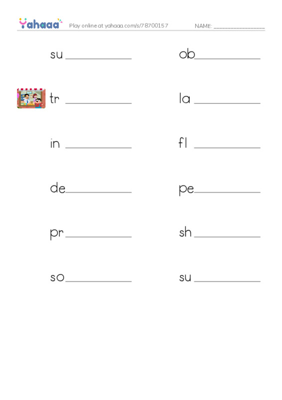 RAZ Vocabulary T: Aladdin and the Wonderful Lamp PDF worksheet writing row
