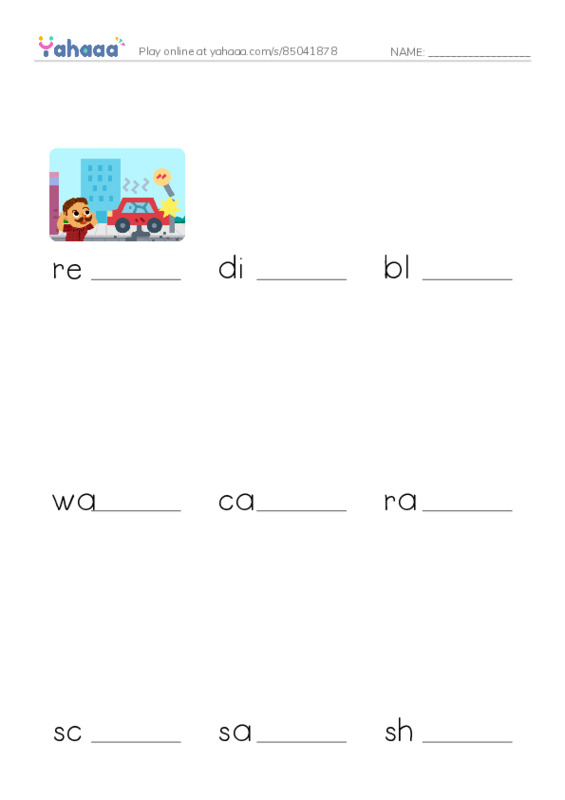 RAZ Vocabulary T: Alices Birthday Cake PDF worksheet to fill in words gaps