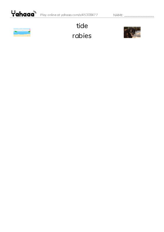 RAZ Vocabulary T: Bats in the Attic PDF three columns match words