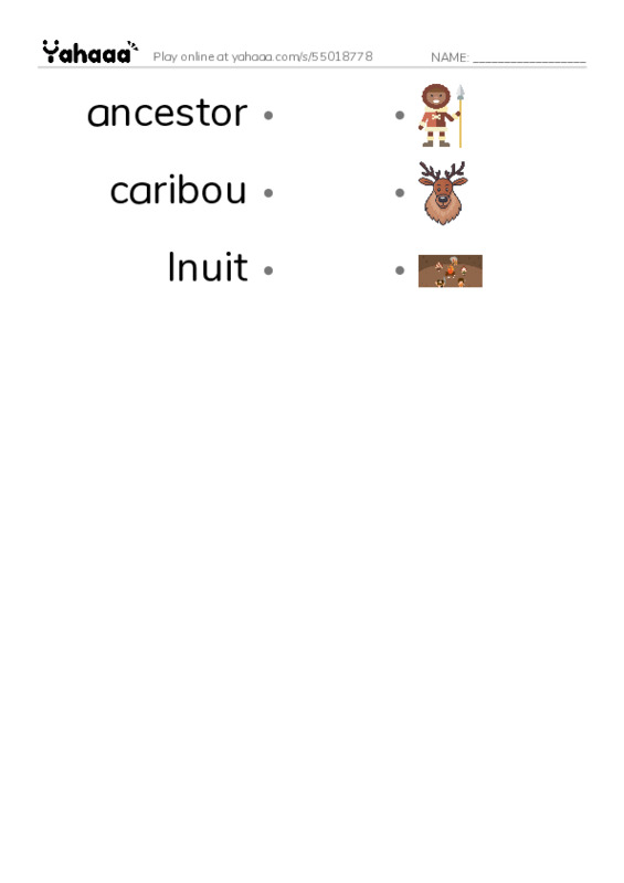 RAZ Vocabulary T: C Is for Canada PDF link match words worksheet