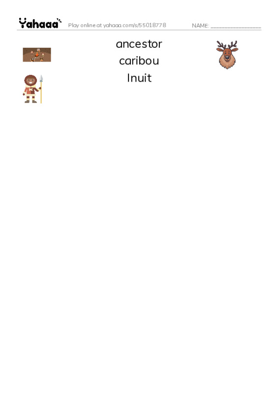 RAZ Vocabulary T: C Is for Canada PDF three columns match words