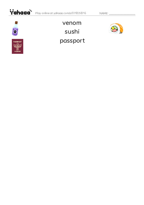 RAZ Vocabulary T: Cali and Wanda Lou PDF three columns match words