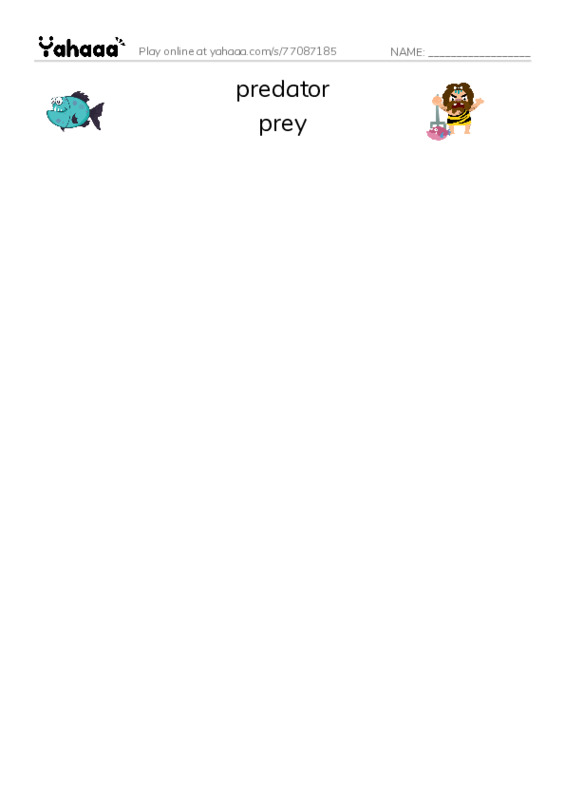 RAZ Vocabulary T: Camouflage PDF three columns match words